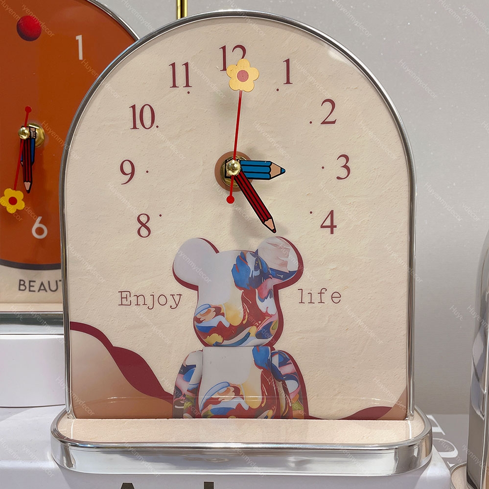 Tranh Đồng Hồ Bowny Clock Để Bàn Nhỏ Dễ Thương; Decor Góc Học Tập; Góc Làm Việc; Quà Tặng Độc Đáo Huyền My Decor DH-00389