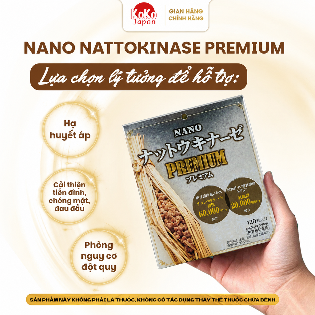 Thực phẩm bảo vệ sức khỏe NANO NATTOKINASE PREMIUM