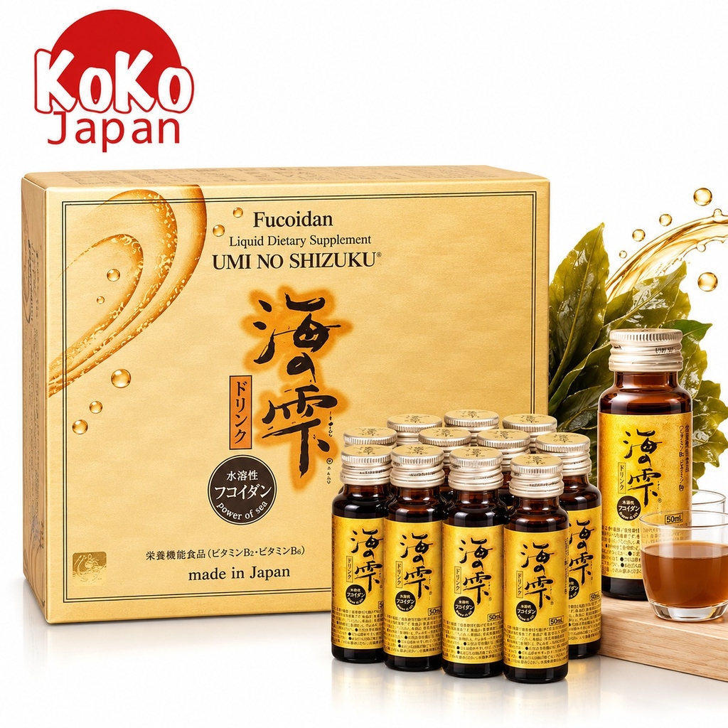 Fucoidan Liquid Dietary Supplement UMI NO SHIZUKU Thùng 10 Chai