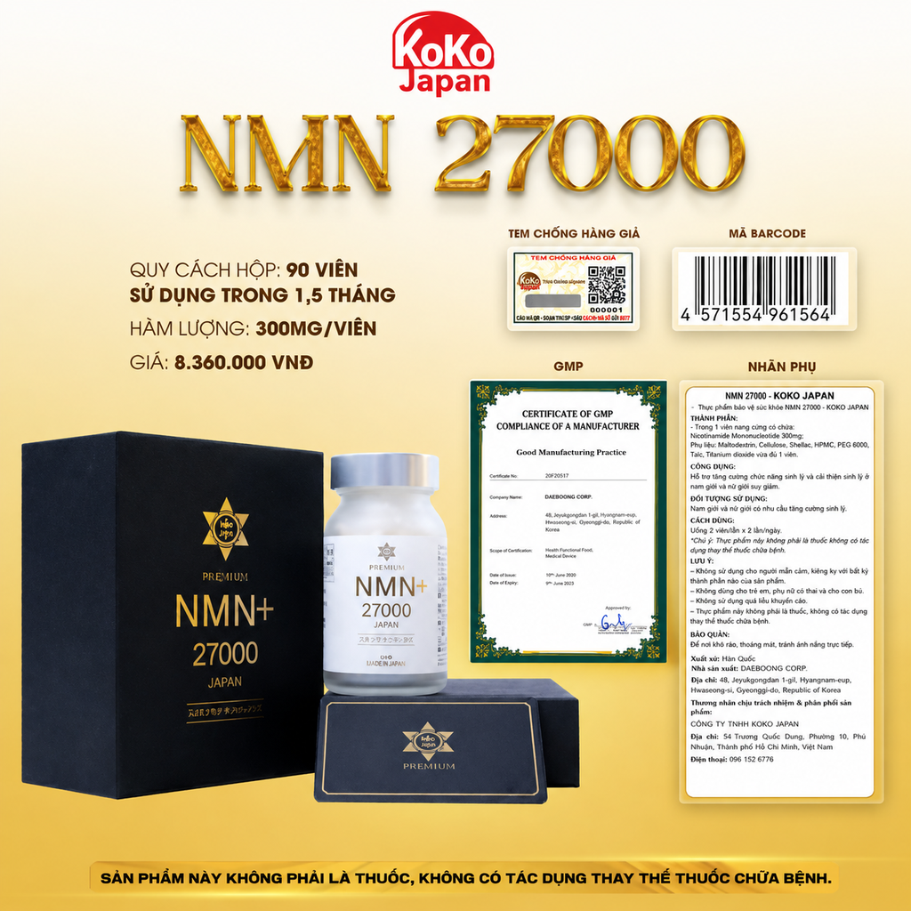 NICHIEI NMN+27000 LUXURY / Hộp Đen