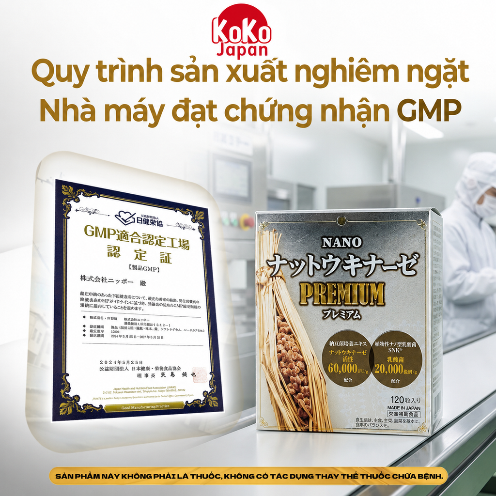Thực phẩm bảo vệ sức khỏe NANO NATTOKINASE PREMIUM