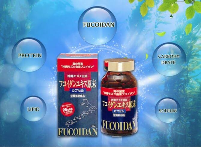 Fucoidan Okinawa  150 viên (Fucoidan Đỏ)