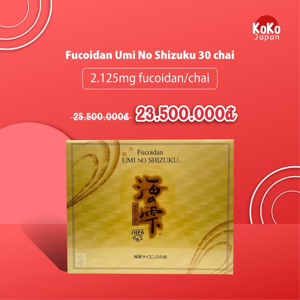 Fucoidan Umi No Shizuku dạng nước (nội địa JAPAN)
