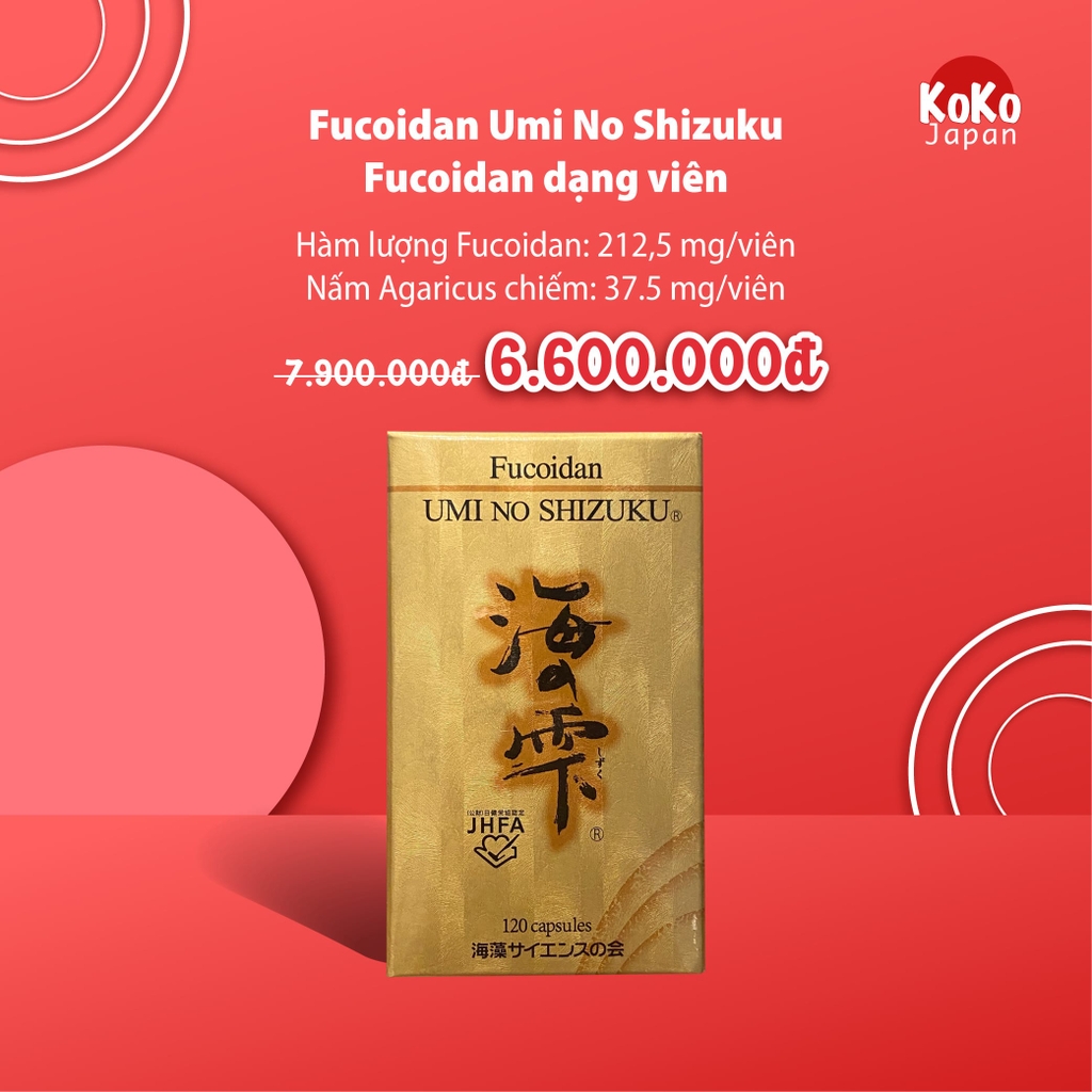 Fucoidan Umi No Shizuku Fucoidan 120 viên