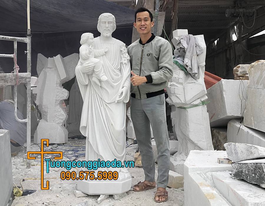 tượng thánh giuse bông chúa đá mỹ nghệ Song Toàn