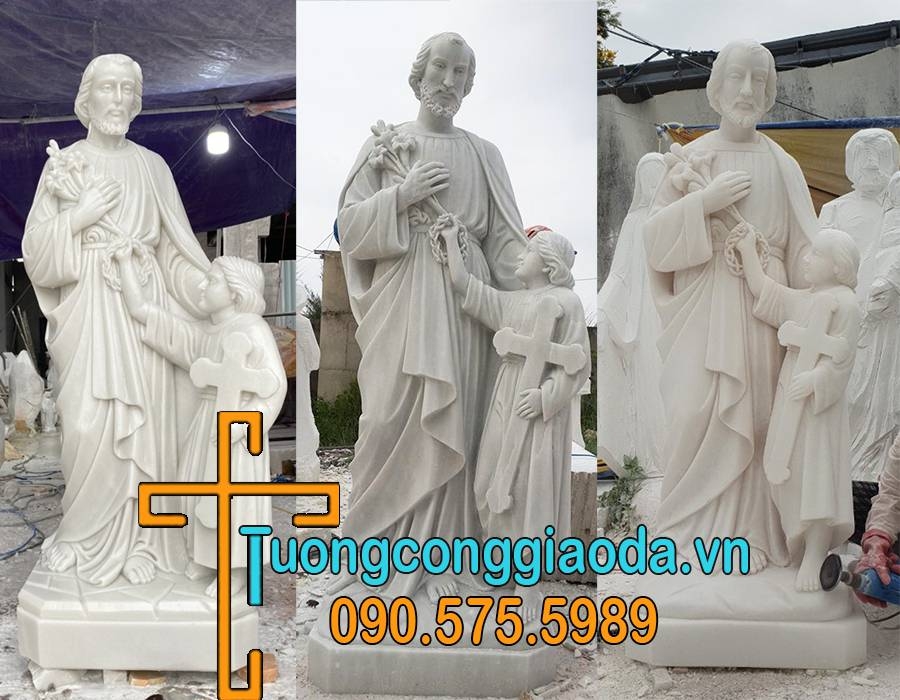 Tượng thánh giuse cùng chúa giesu đá non nước