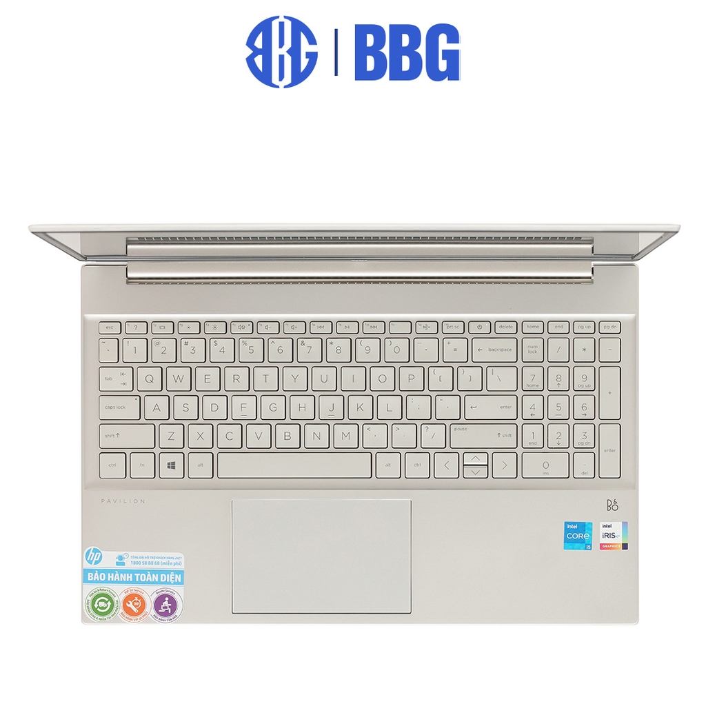 Máy tính xách tay Laptop HP Pavilion 15-eg0539TU (Core i5-1135G7/8GD4/512GSSD/Intel graphic/15.6FHD/3C41WHr/BẠC/VÀNG/W11SL)