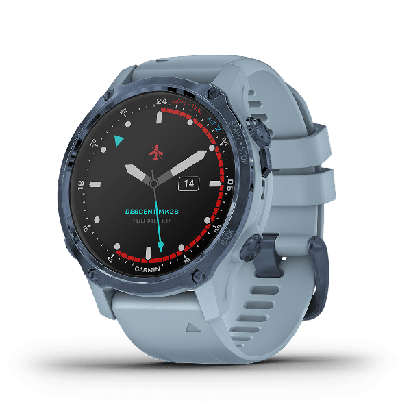 Đồng hồ thông minh Descent Mk2s, Xám/Vàng/Xanh, Máy tính lặn GPS, SEA