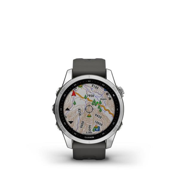Đồng hồ thông minh fenix 7S, Màu Bạc với dây màu xám Graphite, Đồng hồ GPS, SEA