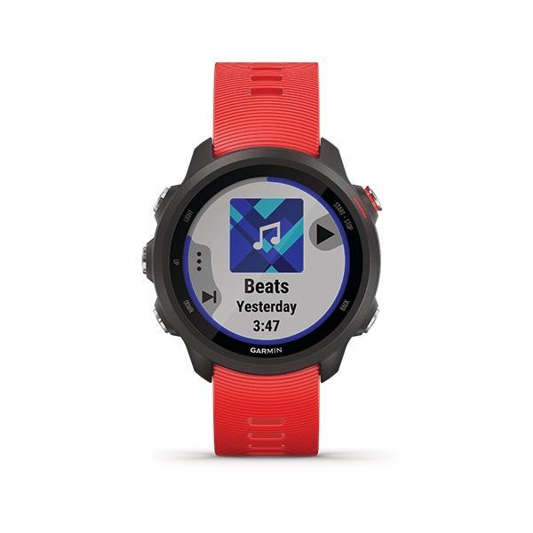 Đồng hồ thông minh Forerunner 245 phiên bản có âm nhạc, GPS, SEA, Đen/Đỏ/Xanh