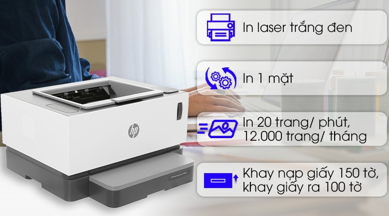 Máy in Laser HP Neverstop 1000w - 4RY23A