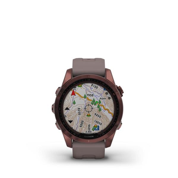 Đồng hồ thông minh fenix 7S Sapphire, Solar, Xám Carbon/Nâu/Hồng, Đồng hồ GPS, SEA