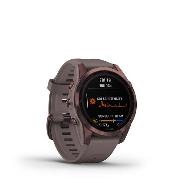 Đồng hồ thông minh fenix 7S Sapphire, Solar, Xám Carbon/Nâu/Hồng, Đồng hồ GPS, SEA