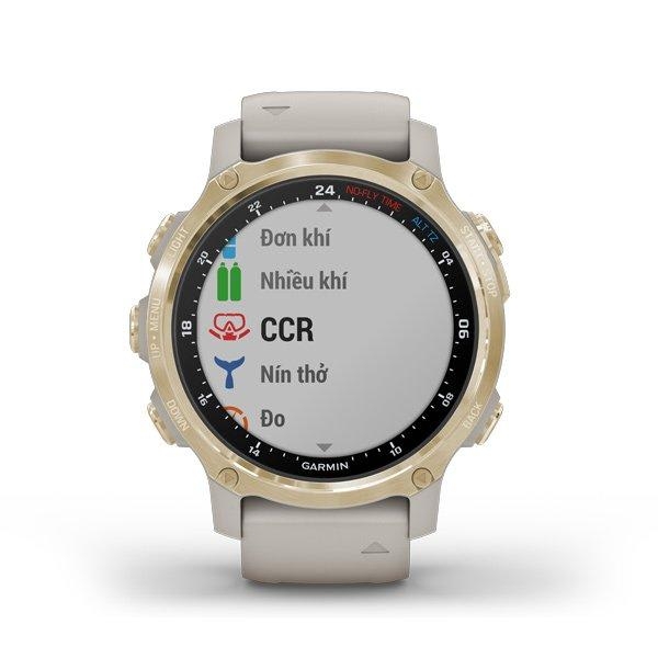 Đồng hồ thông minh Descent Mk2s, Xám/Vàng/Xanh, Máy tính lặn GPS, SEA