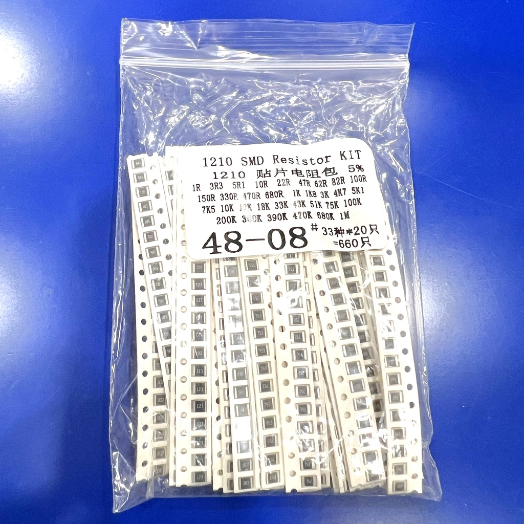 Bịch điện trở dán size 1210 5% 33 giá trị, mỗi loại 20 con
