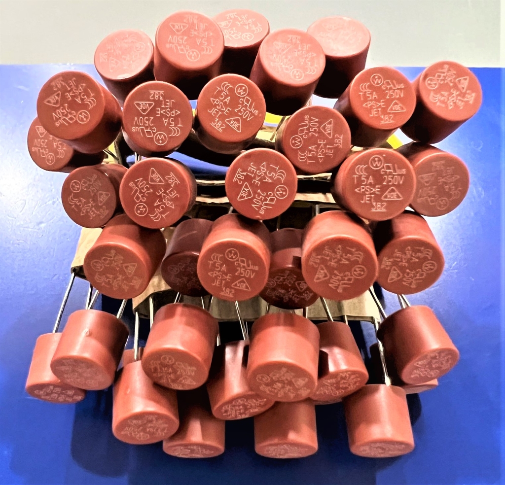 Witonics 5-Pack 3SB10A250V / T10AL250V Fast-Blow Glass Cartridge Fuses – 10A 250V