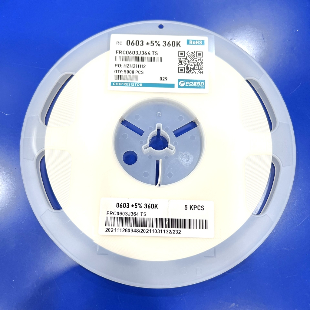 Điện trở dán SMD 0603 1% 5% 1/6W từ 1k - 820k ROHS FOSAN