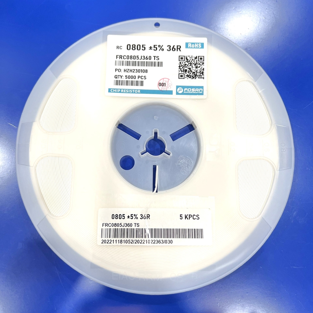 Điện trở dán SMD 0805 5% 1/8W từ 1k - 820k ROHS FOSAN DÂY 100 CON