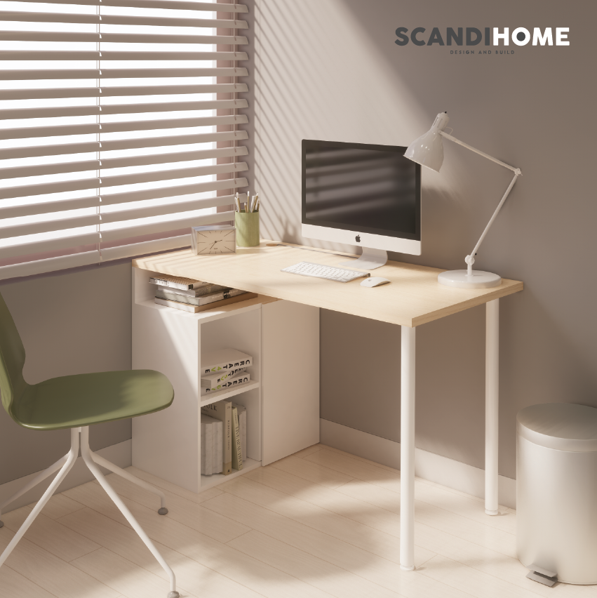 HAPU, Bàn làm việc, DEK_137, 120x60x73cm, ScandiHome