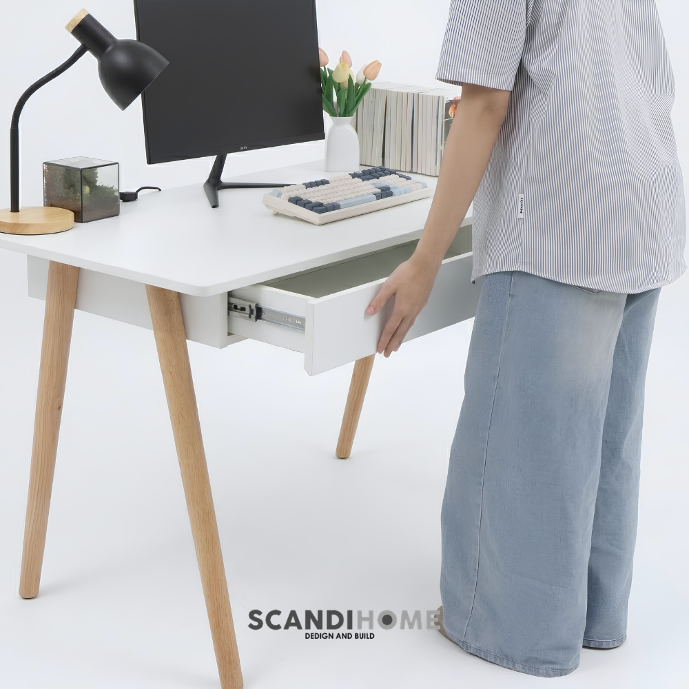 BUNNY, Bàn làm việc DEK_138, 120x60x75cm, Bàn trang điểm Scandi Home