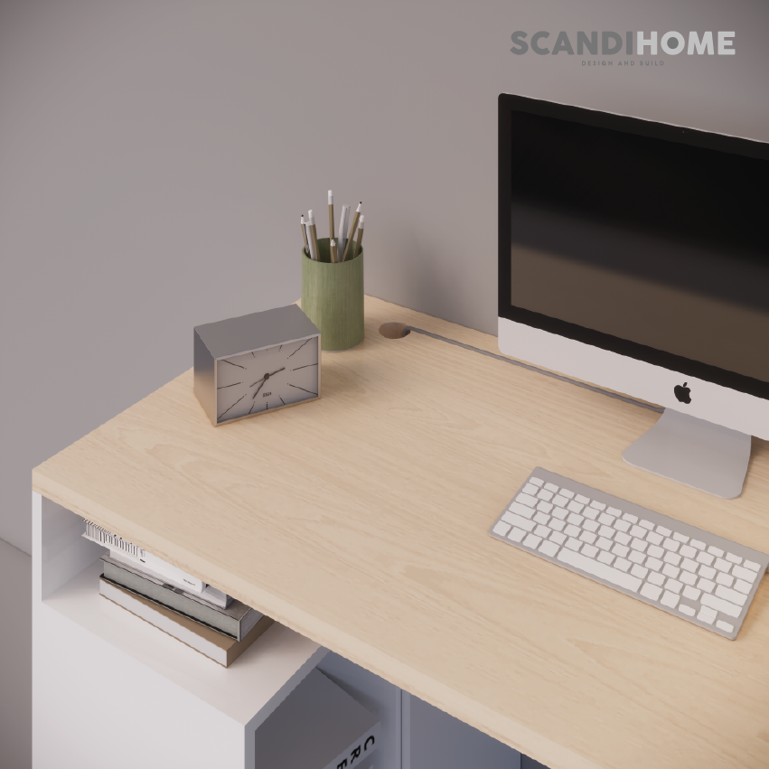 HAPU, Bàn làm việc, DEK_137, 120x60x73cm, ScandiHome