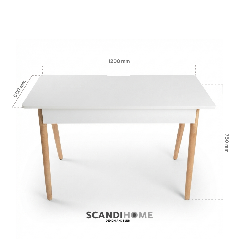 BUNNY, Bàn làm việc DEK_138, 120x60x75cm, Bàn trang điểm Scandi Home