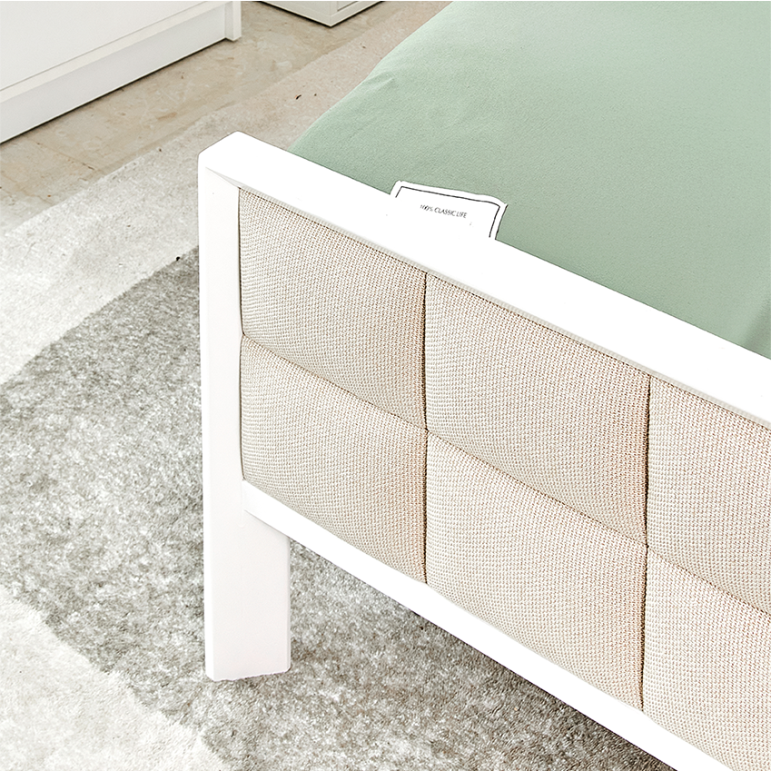 MEETU, Giường ngủ phong cách Bắc Âu, 1m6 BED_200, 210x165x45