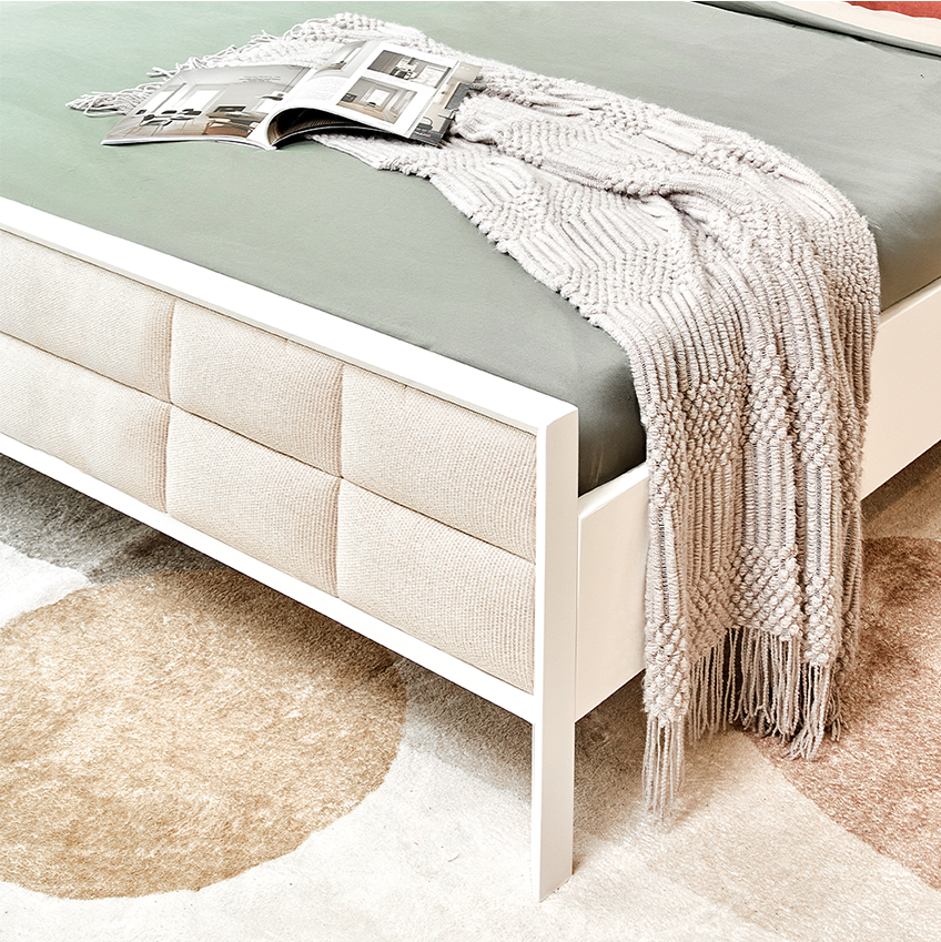 MEETU, Giường ngủ phong cách Bắc Âu, 1m6 BED_200, 210x165x45