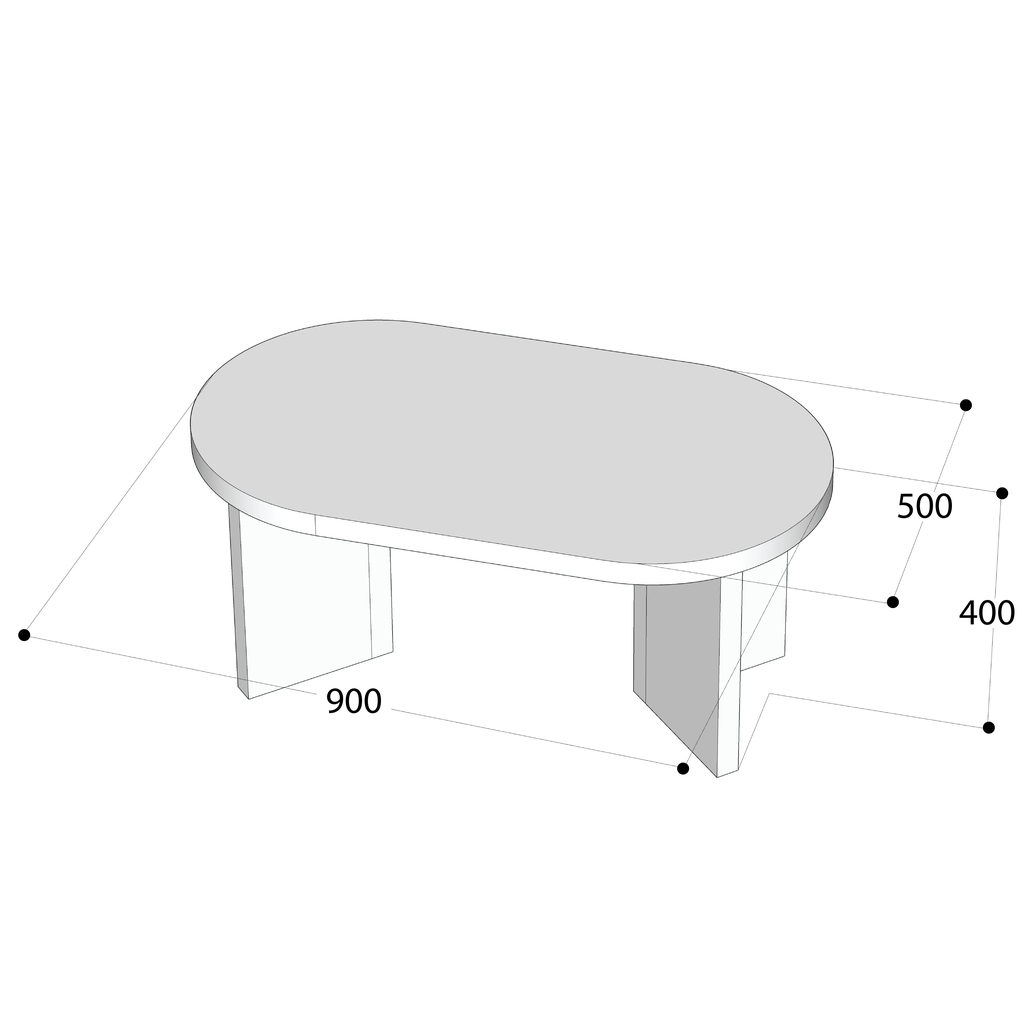 RAYA, Bàn cà phê, Bàn trà, Bàn sofa phòng khách DEK_200, 90x50x40cm, bàn trà Scandi Home