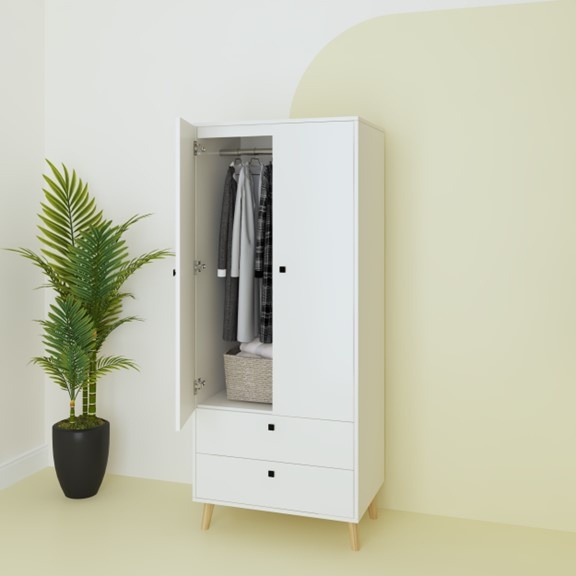AJUNA, Tủ quần áo hiện đại WAR_050, 76x55x185cm