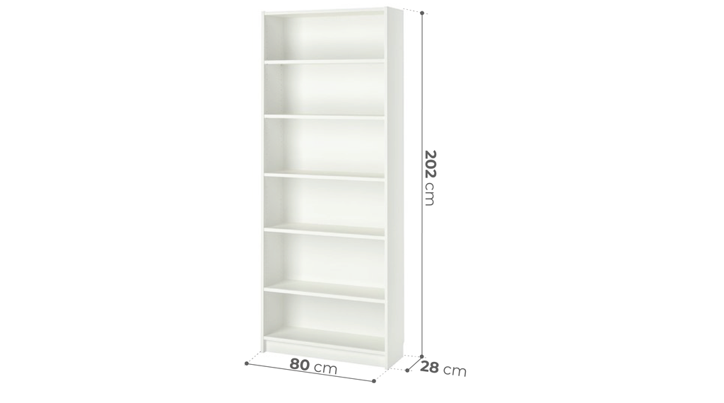 JELLY, Kệ sách 6 tầng SHE_002, 80x28x202cm