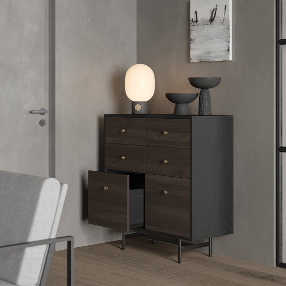 ROBECCA, Kệ đựng đồ, lưu trữ DRA_375, 90x40x98cm, sản xuất bởi Scandi Home