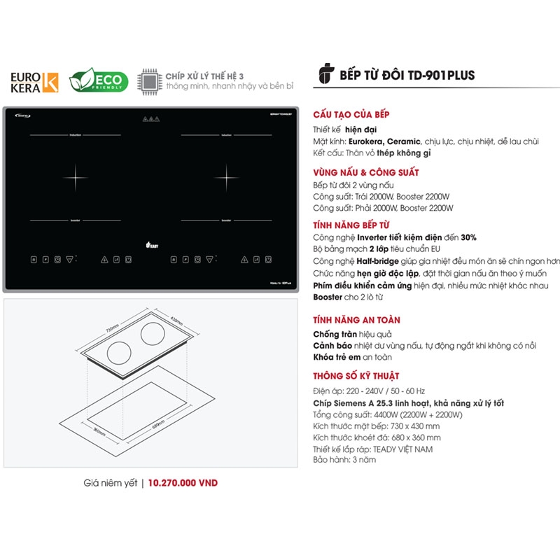 Bếp Từ Teady TD-900Plus