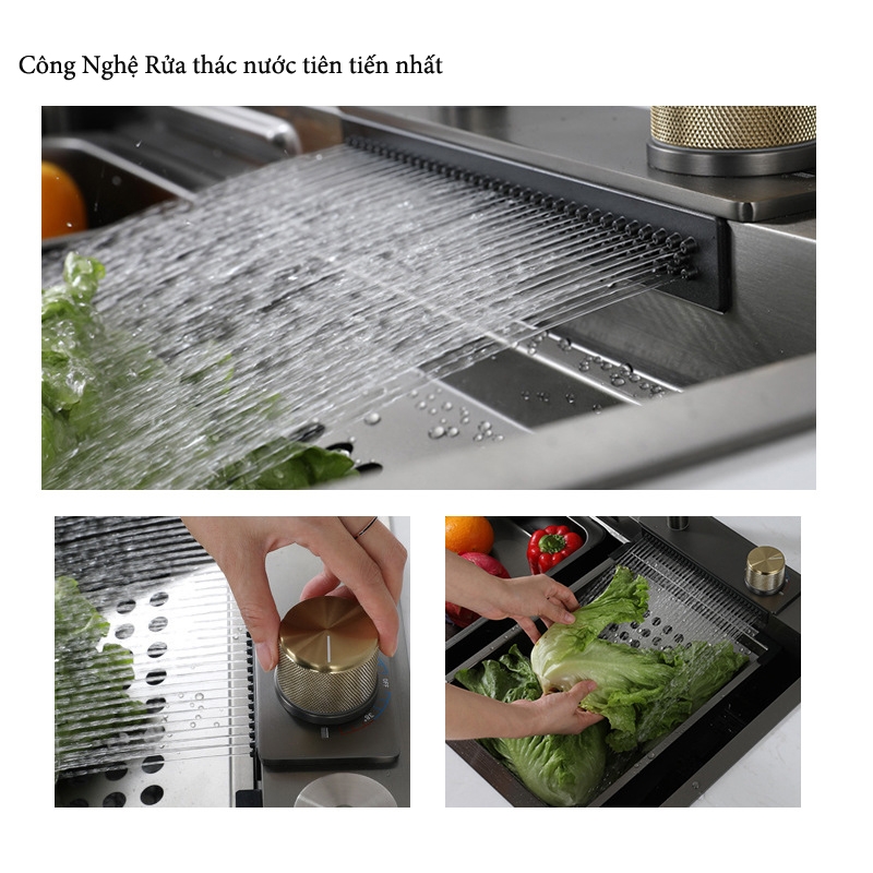 Chậu Rửa Bát Chống Xước Kèm Vòi Rửa Thác RG7546SU DEKOR Loại 1