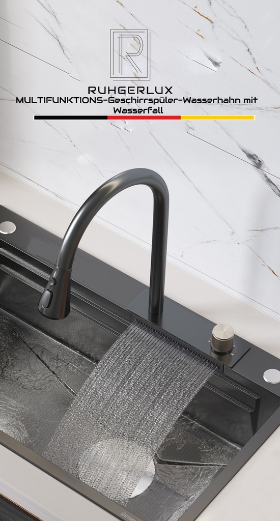 Chậu Rửa Bát Chống Xước Kèm Vòi Rửa Thác RG7546SU DEKOR Loại 1