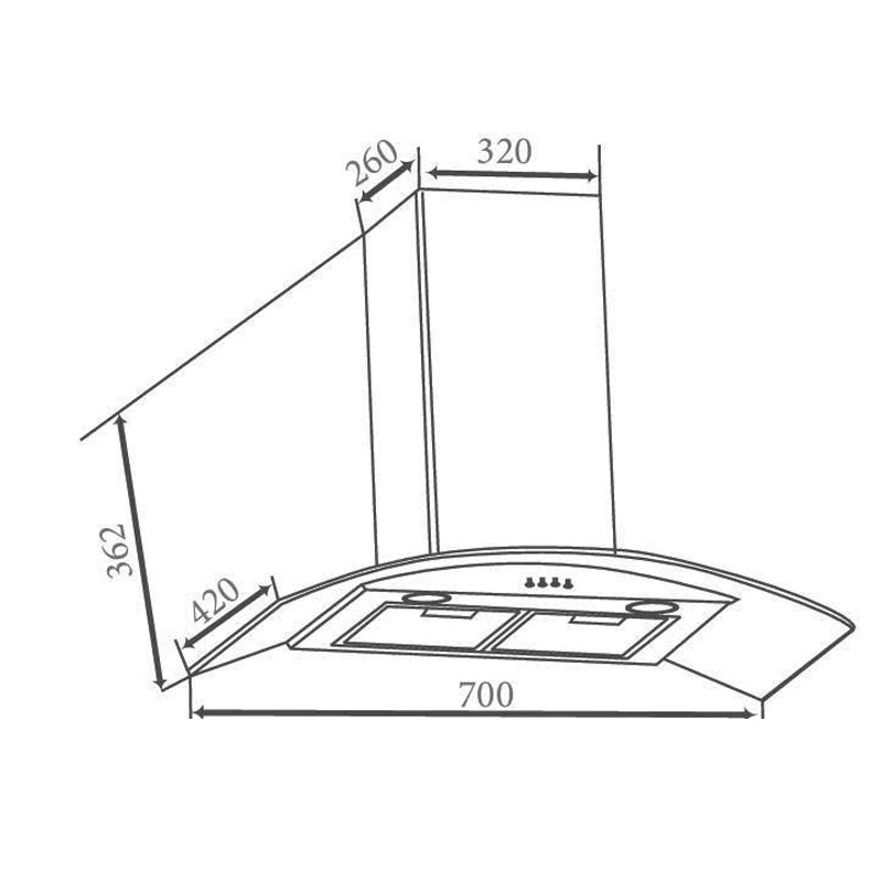 Máy Hút Mùi Canzy CZ B70SG