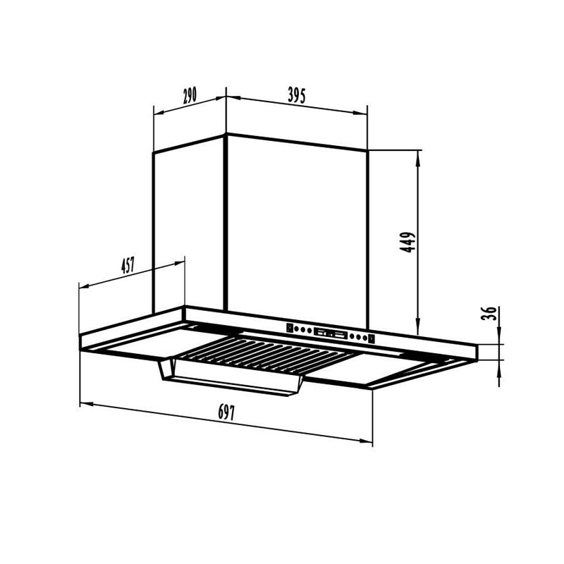 Máy Hút Mùi Faster FS 45TS Autoclean