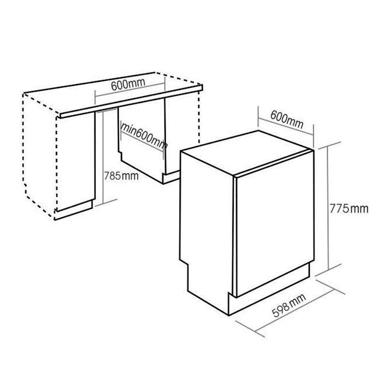 Máy rửa bát Bauer SBW6BEU15F