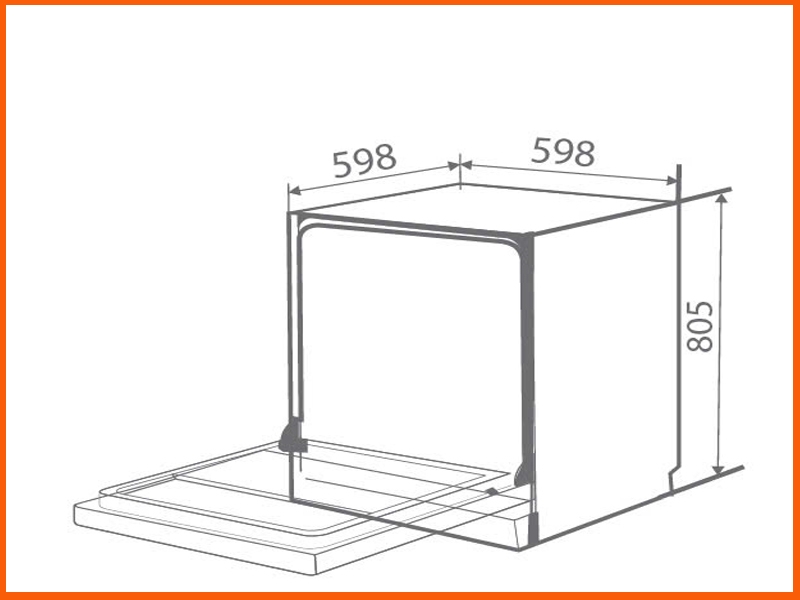 Máy Rửa Bát Canzy CZ P1036R – 12 Bộ, Độc Lập, Sấy Khô Hiệu Quả, Siêu Tiết Kiệm