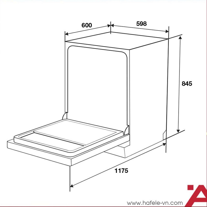Máy Rửa Bát Độc Lập Hafele HDW-F6072B 535.29.700