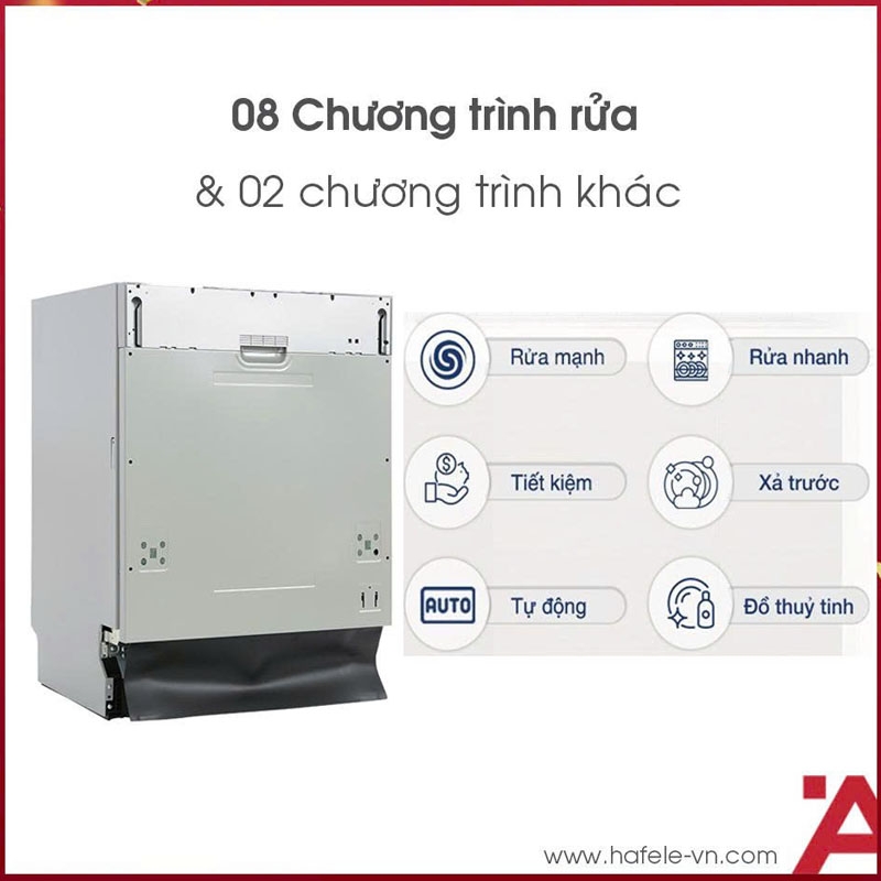 Máy Rửa Bát Âm Toàn Phần Hafele HDW-FI60AB 538.21.330
