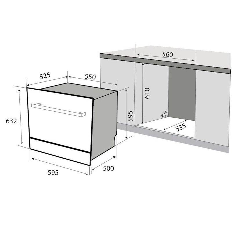 Máy Rửa Bát KAFF KF-BISMS8 Plus