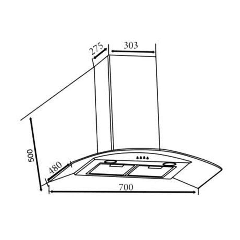 Máy Hút Mùi Canzy CZ D70SQB