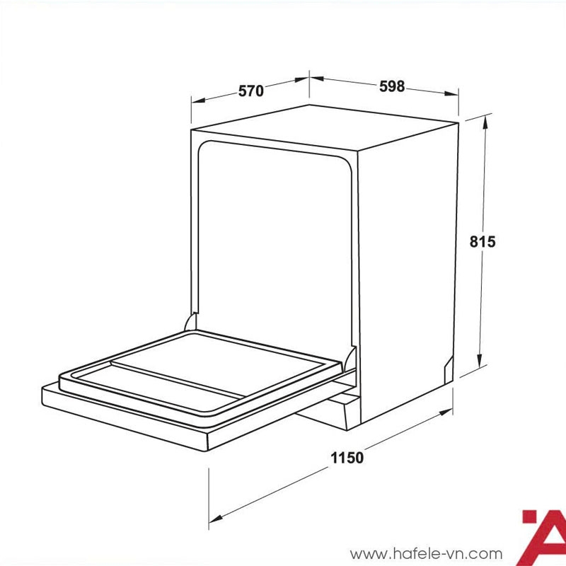 Máy Rửa Bát Hafele HDW-SI60AB 538.21.320