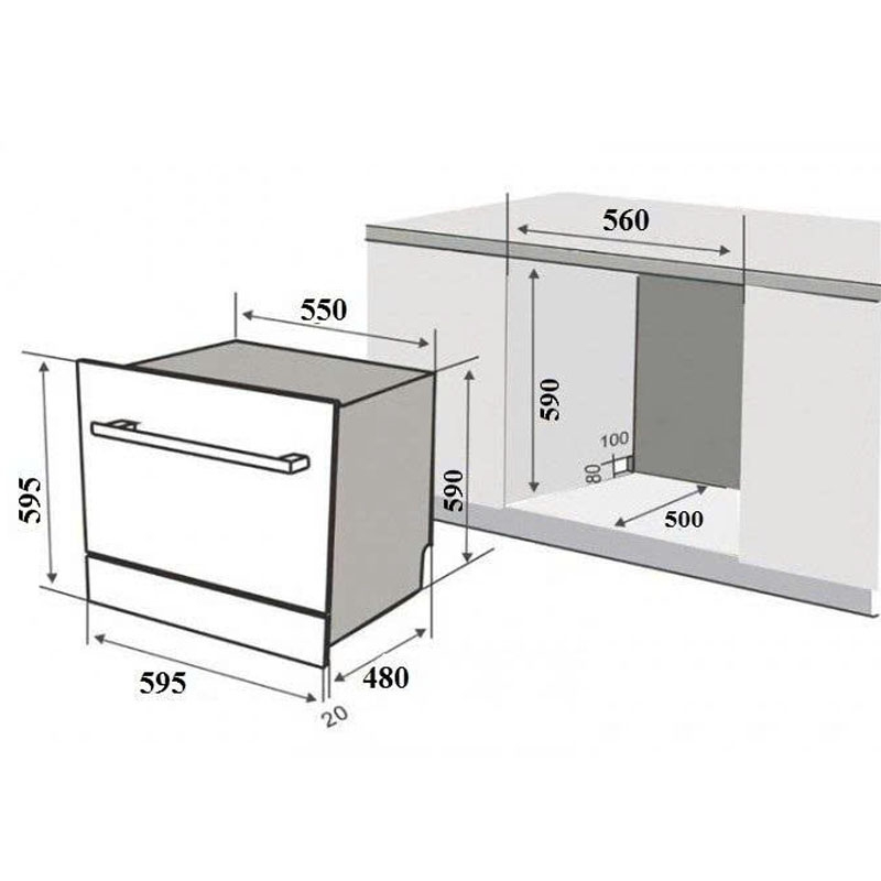 Máy Rửa Bát KAFF KF-BISW800