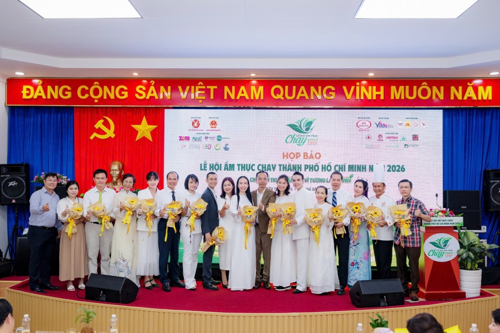 Lá Tía Tô xin chúc mừng họp báo Lễ hội Ẩm thực chay 2026 thành công tốt đẹp.