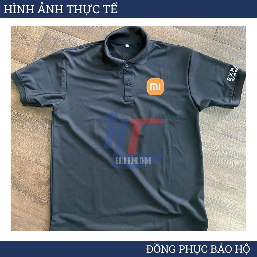 Áo thun Polo Xám - Vải Poly 4 chiều