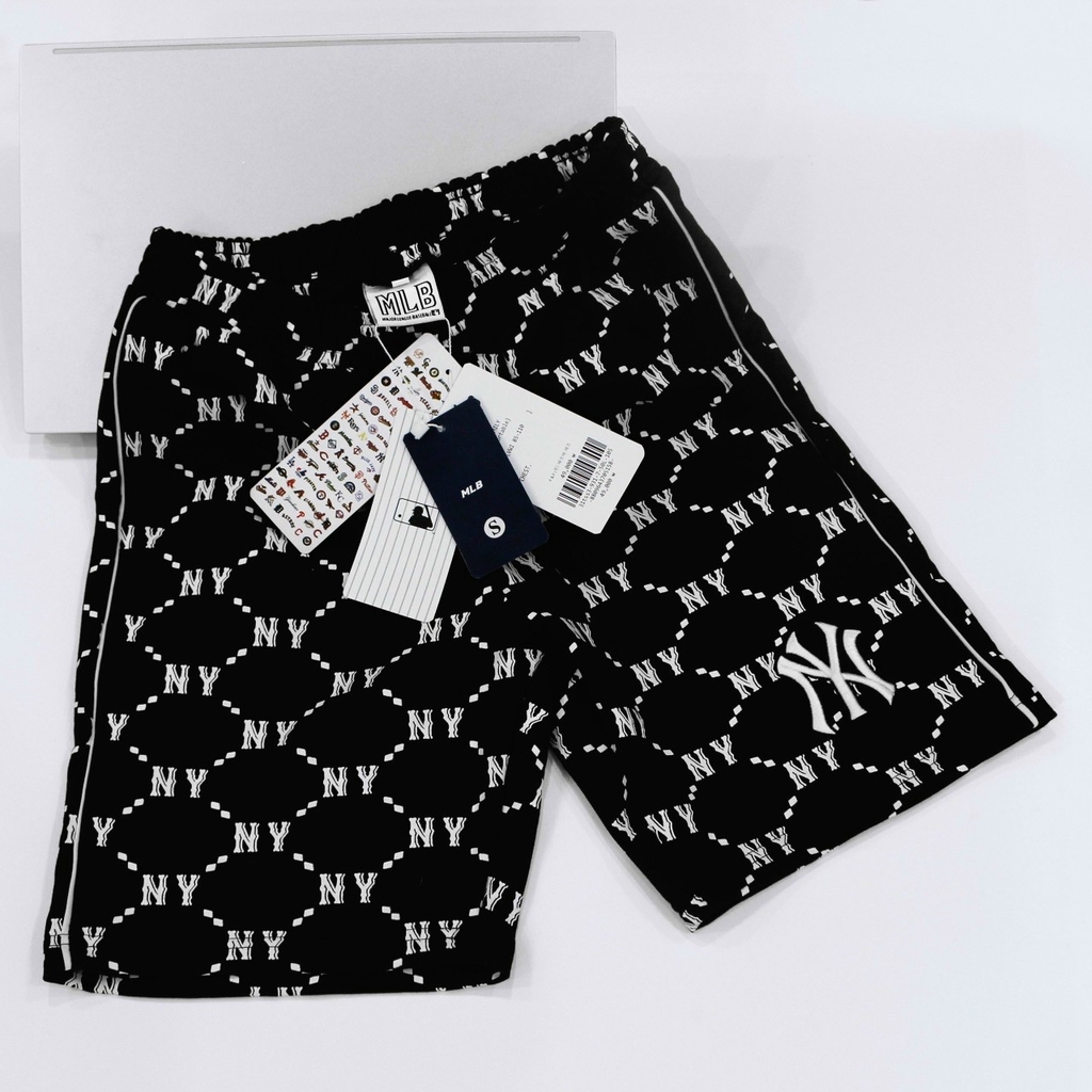 MLB QUẦN SHORT THUN MONOGRAM ĐEN