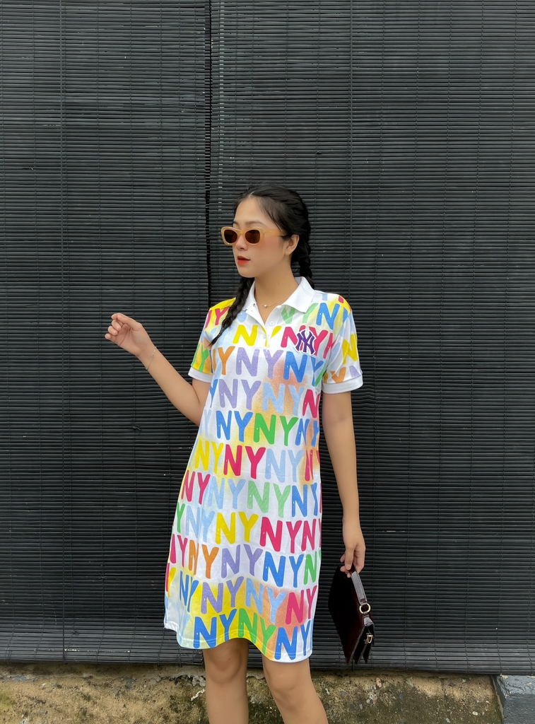 Lịch sử giá Váy Polo NY MLB trơn và monogram thun da cá cập nhật 72023   BeeCost