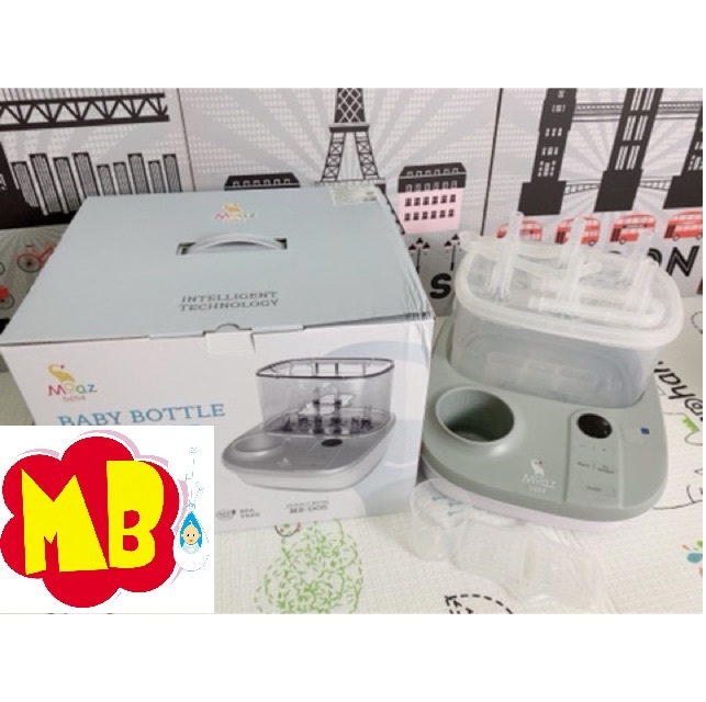 Máy tiệt trùng và sấy khô bình sữa cho bé, bằng điện, nhãn hiệu Moaz Bébé. Model: MB-005